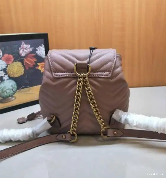 First bag ru Marmont 528129 Gucci matelassé GG backpack 0522
